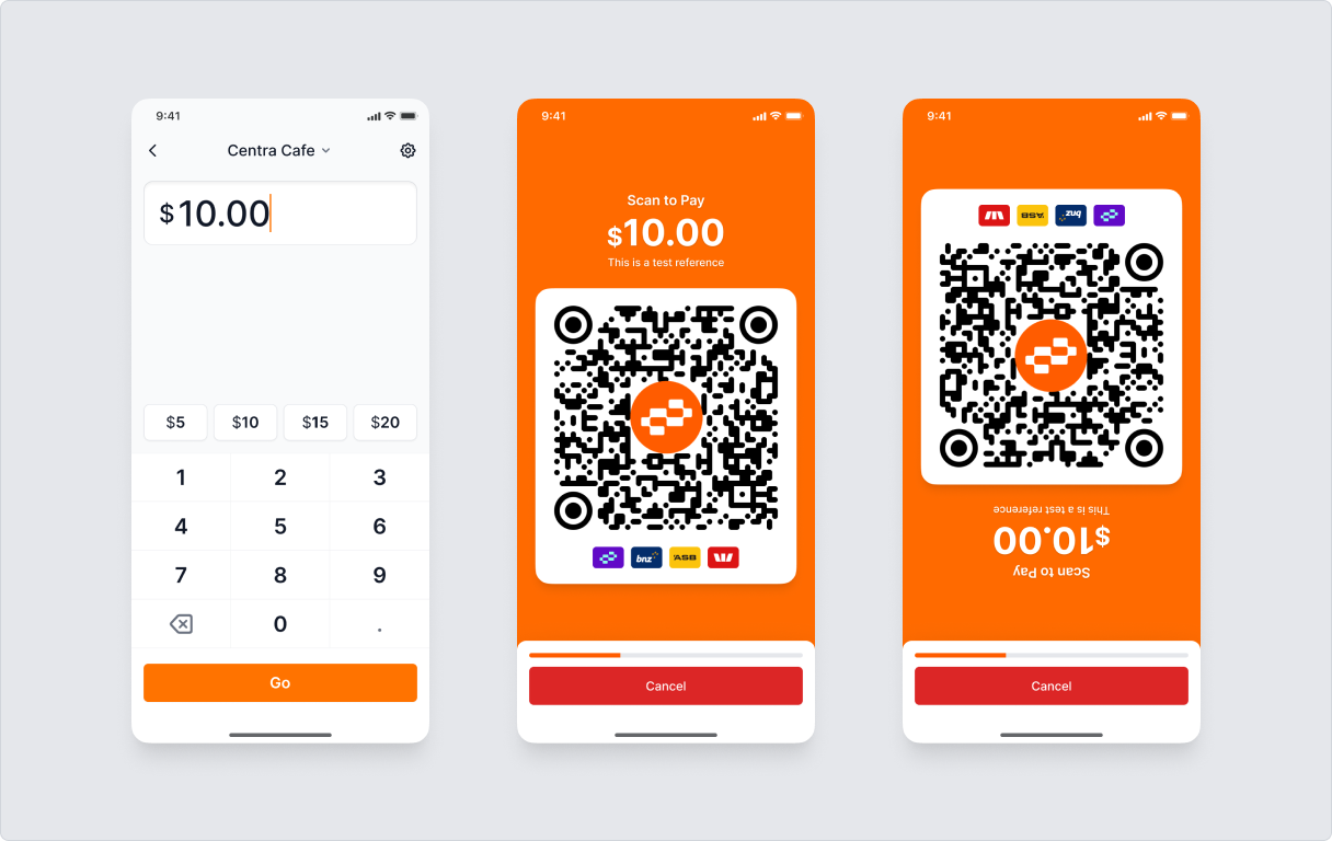 Nomad payment QR code on mobile
